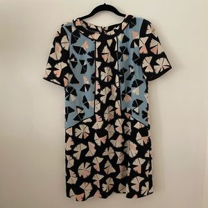 Marc By Marc Jacobs Black, Blue, and Pink Patterned Mini Dress